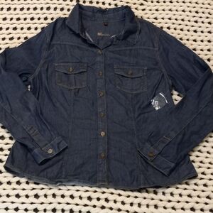 New KUT from the Kloth long sleeve denim button down size Large